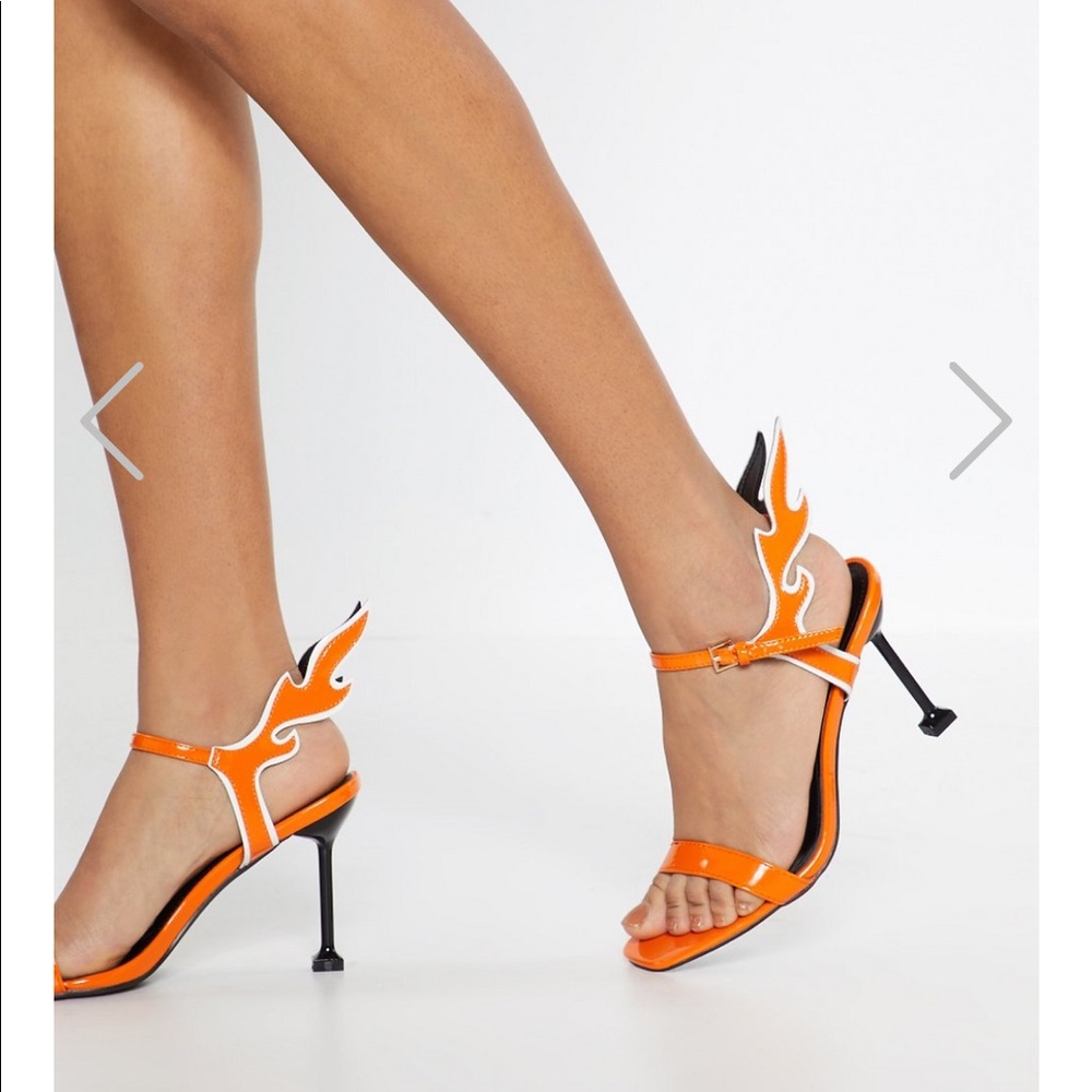 Nastygal Flame Strappy Heels